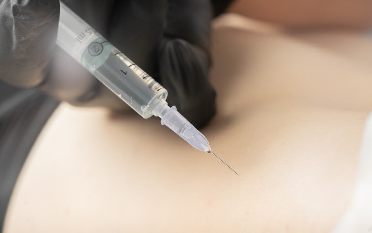 close up of injection