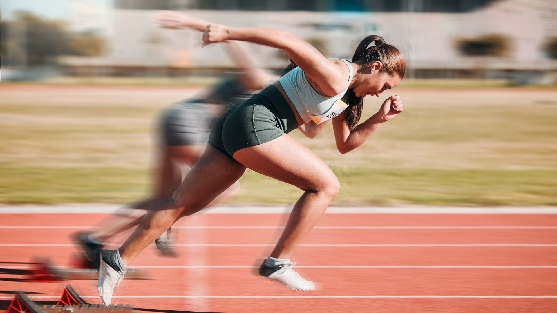 Female athlete running