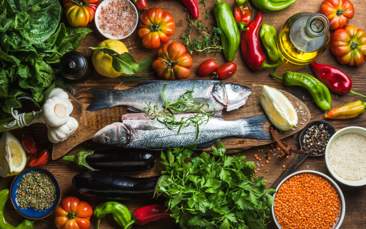 food in a mediterranean diet