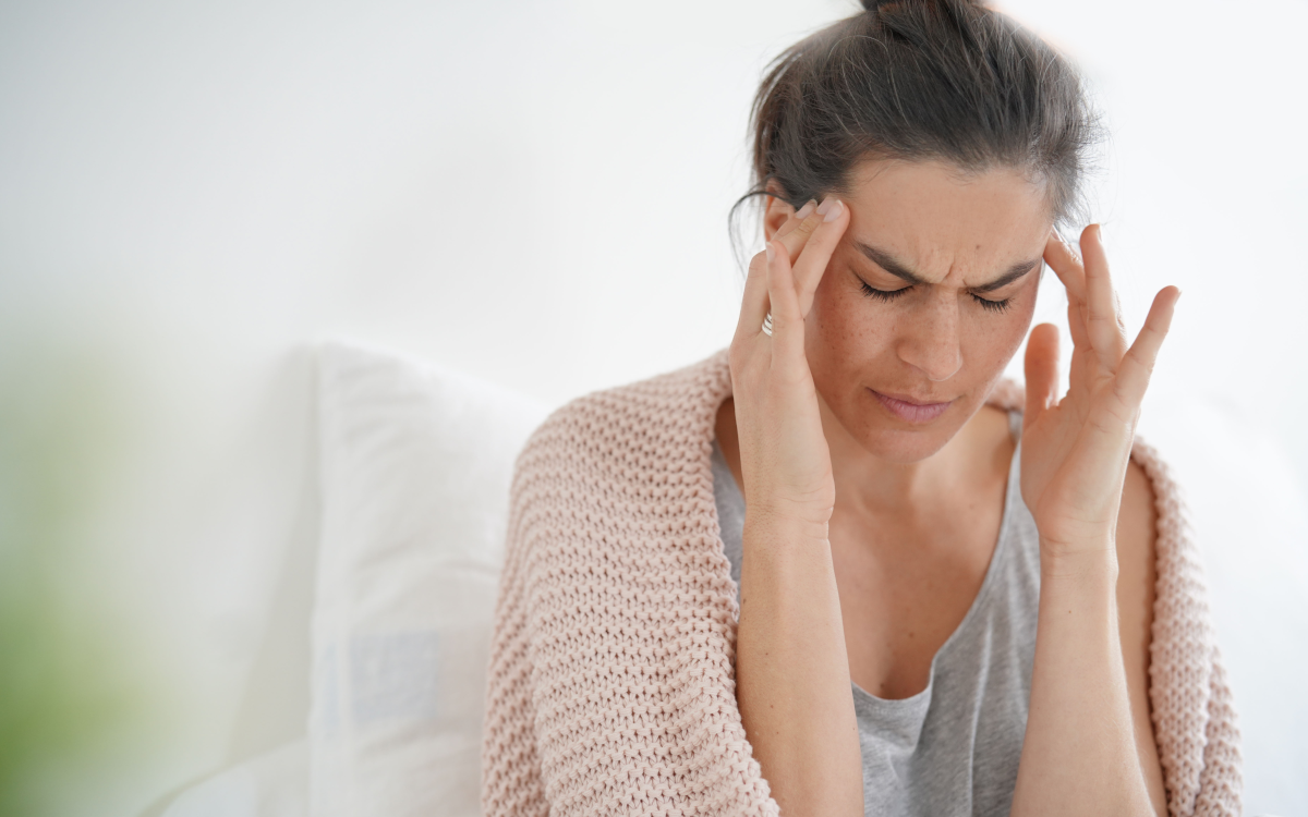 woman with headache