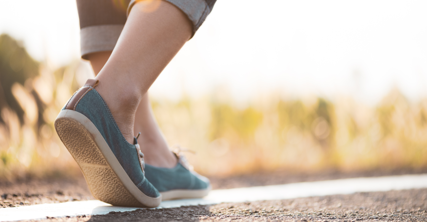 Woman walking for weight loss